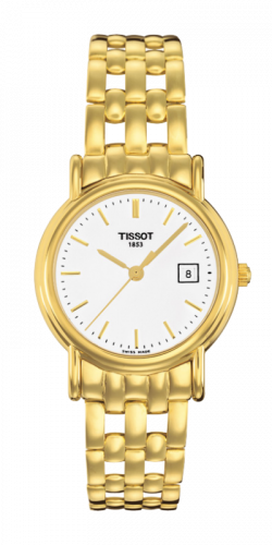 Tissot Carson Quartz 27 Yellow Gold / White / Bracelet T73.3.131.11