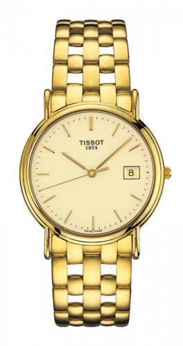 Tissot Carson Quartz 33.6 Yellow Gold / Champagne / Bracelet T73.3.413.21