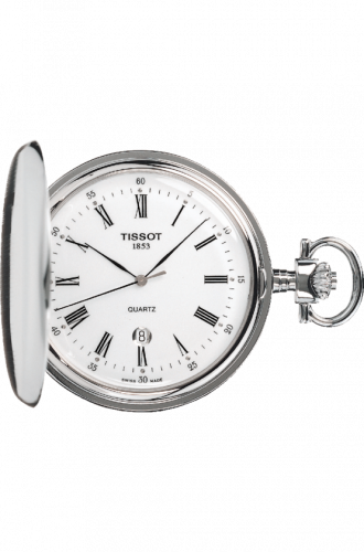 Tissot Savonette Quartz Stainless Steel / White-Roman T83.6.553.13