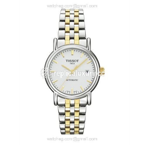 Tissot Carson Automatic 27 Stainless Steel / Yellow Gold PVD / Silver / Bracelet T95.2.183.31