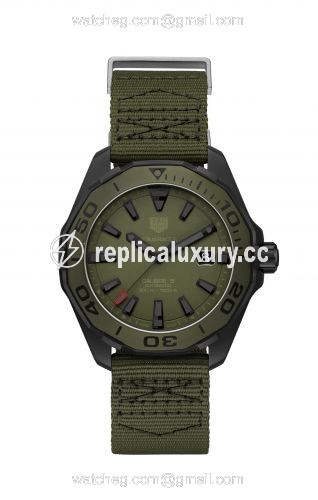 TAG Heuer Aquaracer 300M Calibre 5 43 Titanium PVD / Khaki / NATO WAY208E.FC8222