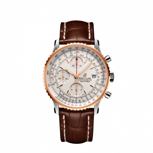 Breitling Navitimer 1 Chronograph 41 Stainless Steel / Red Gold / Silver / Croco / Pin U13324211G1P1