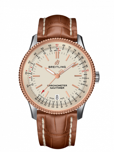 Breitling Navitimer 1 38 Automatic Stainless Steel / Red Gold / Silver / Croco / Pin U17325211G1P1