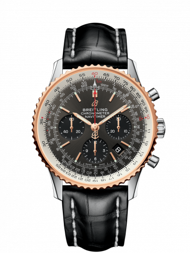 Breitling Navitimer 1 B01 Chronograph 43 Stainless Steel / Red Gold / Grey / Croco / Pin UB0121211F1P1