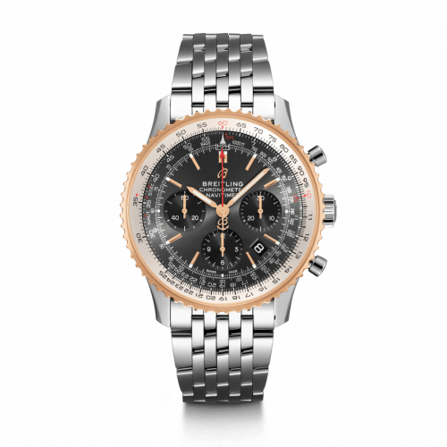 Breitling Navitimer 1 B01 Chronograph 43 Stainless Steel / Red Gold / Grey / Croco / Pin UB0121211F1A1