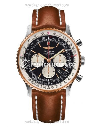 Breitling Navitimer 01 46 Stainless Steel / Red Gold / Black / Calf UB012721.BE18.439X