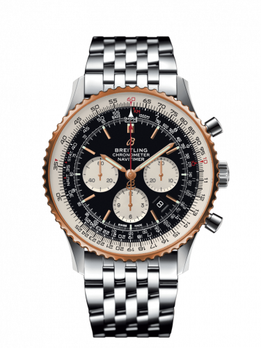 Breitling Navitimer 1 B01 Chronograph 46 Stainless Steel / Red Gold / Black / Bracelet UB0127211B1A1