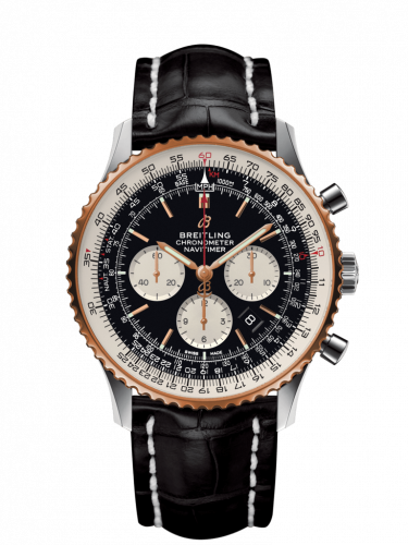 Breitling Navitimer 1 B01 Chronograph 46 Stainless Steel / Red Gold / Black / Croco / Pin UB0127211B1P1