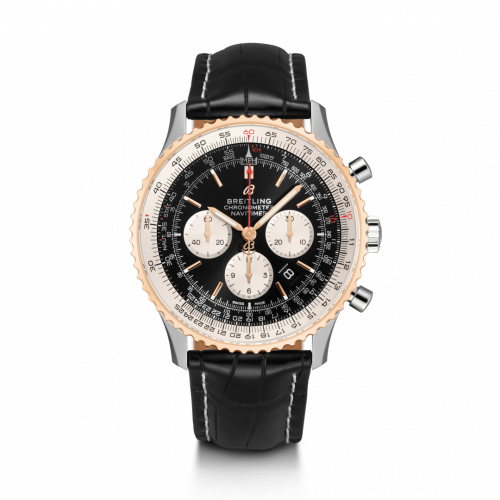 Breitling Navitimer 1 B01 Chronograph 46 Stainless Steel / Red Gold / Black / Croco / Folding UB0127211B1P2