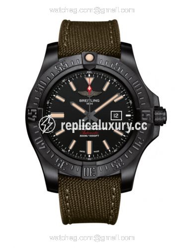 Breitling Avenger Blackbird 48 Black Titanium / Volcano Black / Military / Pin V1731010/BD12/105W/M20BASA.1