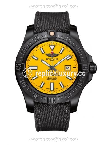 Breitling Avenger Blackbird 48 Black Titanium / Cobra Yellow / Military / Boutique Editions V173104T.I524.100W