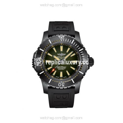 Breitling Superocean II 48 Titanium / Green / Rubber / Pin V17369241L1S1