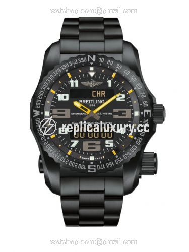 Breitling Emergency II Night Mission / Black-Yellow / Bracelet V76325A4/BC46/159V