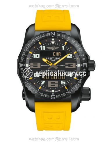 Breitling Emergency II Night Mission / Black-Yellow / Rubber / Folding V76325A4/BC46/246S/V20DSA.4
