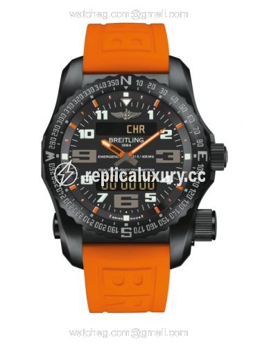 Breitling Emergency II Night Mission / Black-Orange / Rubber / Folding V76325A5/BC46/234S/V20DSA.4