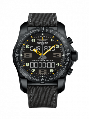 Breitling Cockpit B50 Night Mission / Black-Yellow / Military / Pin VB5010A4/BD41/100W/M20BASA.1