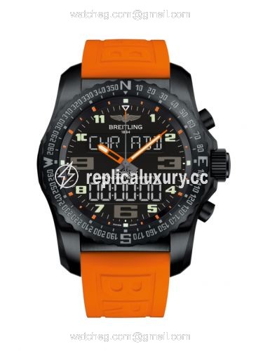Breitling Cockpit B50 Night Mission / Black-Orange / Rubber / Folding VB5010A5/BD41/241S/V20DSA.2;