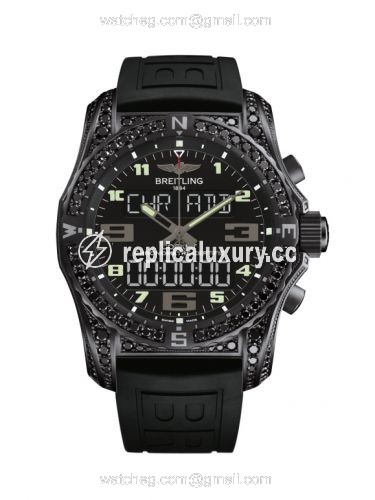 Breitling Cockpit B50 Night Mission Diamondworks / Black / Rubber VB5010AW/BD41/155S/V20DSA.4