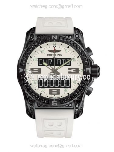 Breitling Cockpit B50 Night Mission Diamondworks Titanium / White / Rubber / Folding VB5010AY/A805/291S/V20DSA.4