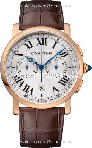 Cartier Rotonde de Cartier Chronograph Pink Gold / Silver W1556238