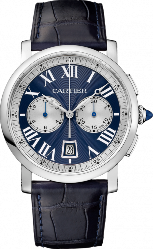 Cartier Rotonde de Cartier Chronograph White Gold / Blue W1556239
