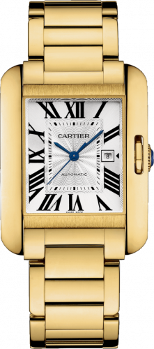 Cartier Tank Anglaise 29.8 Yellow Gold / Silver / Bracelet W5310015