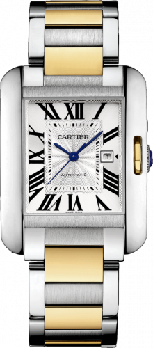 Cartier Tank Anglaise 29.8 Stainless Steel / Yellow Gold / Silver / Bracelet W5310047