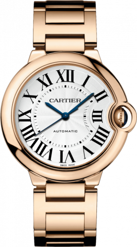 Cartier Ballon Blue de Cartier 36 Automatic Pink Gold / Silver / Bracelet W69004Z2