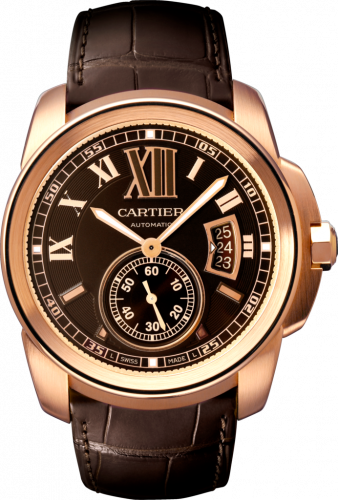 Cartier Calibre de Cartier 42 Pink Gold / Chocolate W7100007