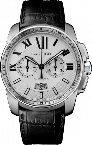 Cartier Calibre de Cartier Chronograph Stainless Steel / Silver W7100046