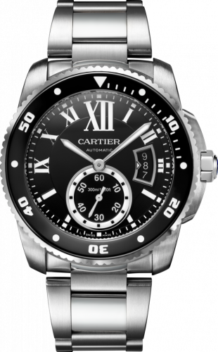 Cartier Calibre de Cartier Diver Stainless Steel / Black / Bracelet W7100057