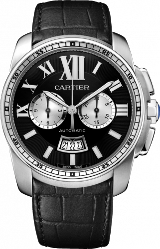 Cartier Calibre de Cartier Chronograph Stainless Steel / Black W7100060