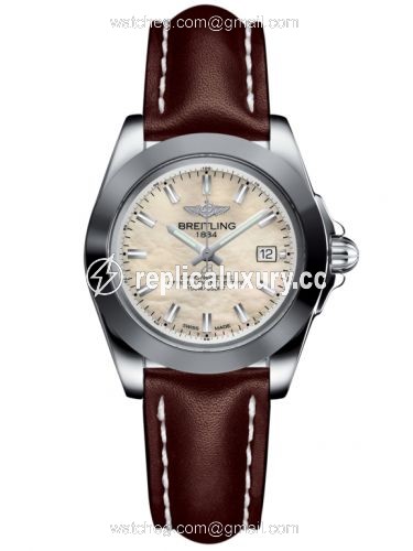 Breitling Galactic 32 Sleek Edition Stainless Steel / Pearl / Calf W7133012/A800/410X/A14BA.1