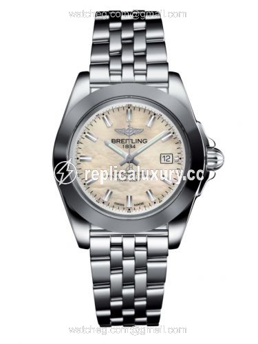 Breitling Galactic 32 Sleek Edition Stainless Steel / Pearl / Bracelet W71330121A2A1
