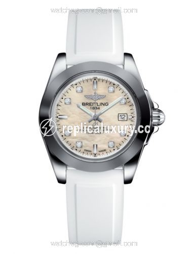 Breitling Galactic 32 Sleek Edition Stainless Steel / Pearl Diamond / Rubber W7133012/A801/164S/A14S.1