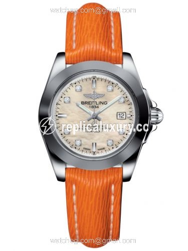 Breitling Galactic 32 Sleek Edition Stainless Steel / Pearl Diamond / Sahara W7133012/A801/212X/A14BA.1