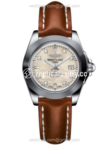 Breitling Galactic 32 Sleek Edition Stainless Steel / Pearl Diamond / Calf W7133012/A801/406X/A14BA.1