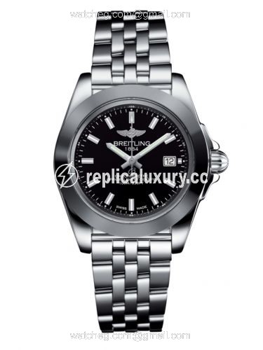 Breitling Galactic 32 Sleek Edition Stainless Steel / Trophy Black / Bracelet W7133012/BF62/792A
