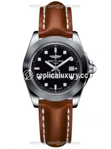 Breitling Galactic 32 Sleek Edition Stainless Steel / Trophy Black Diamond / Calf W7133012/BF63/406X/A14BA.1