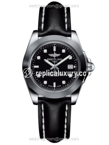 Breitling Galactic 32 Sleek Edition Stainless Steel / Trophy Black Diamond / Calf W7133012/BF63/408X/A14BA.1