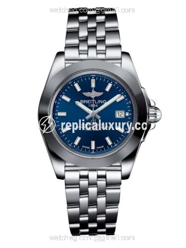 Breitling Galactic 32 Sleek Edition Stainless Steel / Horizon Blue / Bracelet W7133012/C951/792A