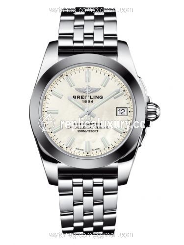 Breitling Galactic 36 Stainless Steel / SleekT / Pearl / Bracelet W7433012.A779.376A