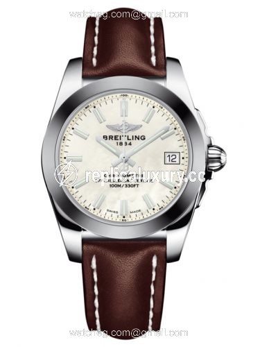 Breitling Galactic 36 Stainless Steel / SleekT / Pearl / Calf W7433012.A779.416X