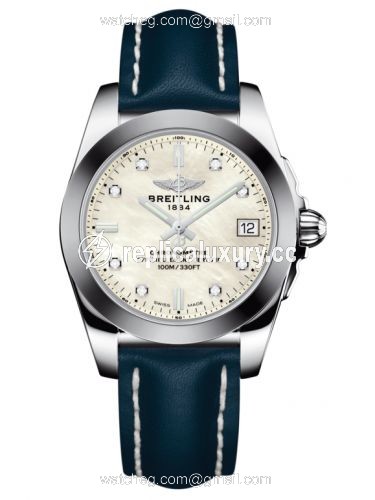 Breitling Galactic 36 Stainless Steel / SleekT / Pearl Diamond / Calf W7433012.A780.194X