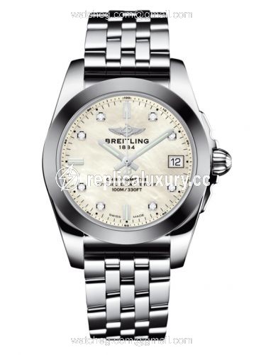 Breitling Galactic 36 Stainless Steel / SleekT / Pearl Diamond / Bracelet W7433012.A780.376A