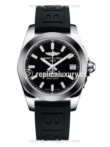 Breitling Galactic 36 Stainless Steel / SleekT / Trophy Black / Rubber W7433012.BE08.237S