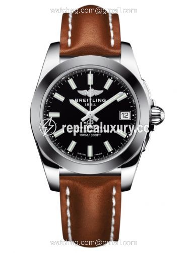 Breitling Galactic 36 Stainless Steel / SleekT / Trophy Black / Calf W7433012.BE08.412X