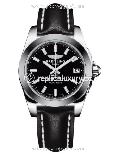 Breitling Galactic 36 Stainless Steel / SleekT / Trophy Black / Calf W7433012.BE08.414X