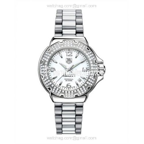 TAG Heuer Formula 1 Quartz 37 Stainless Steel / Diamond / White / Bracelet WAC1215.BA0852