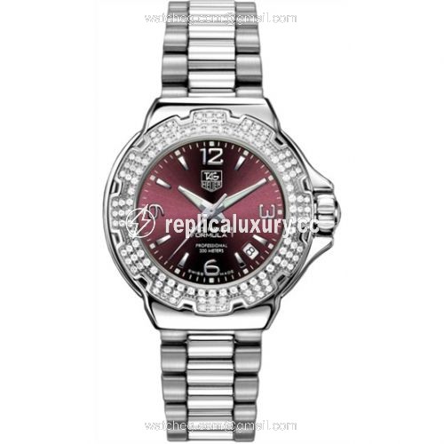 TAG Heuer Formula 1 Quartz 37 Stainless Steel / Diamond / Purple / Bracelet WAC1219.BA0852